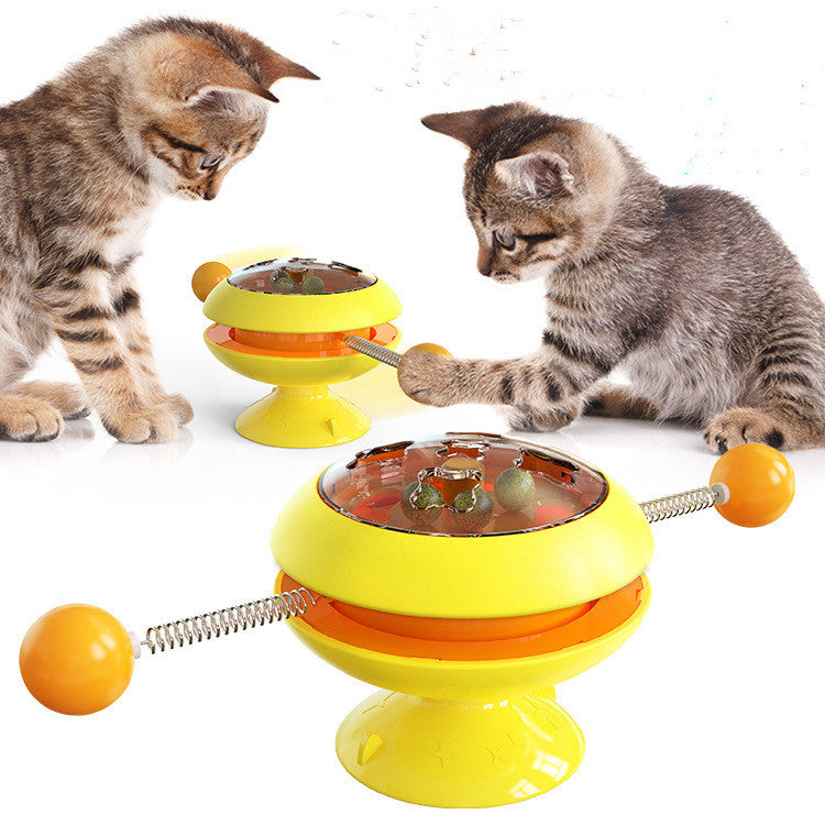 Rotatable Cat Toys Supplies With Catnip Interactive Training Toys For Cats Kitten Cat Accessories Pet Products Pets Fashion