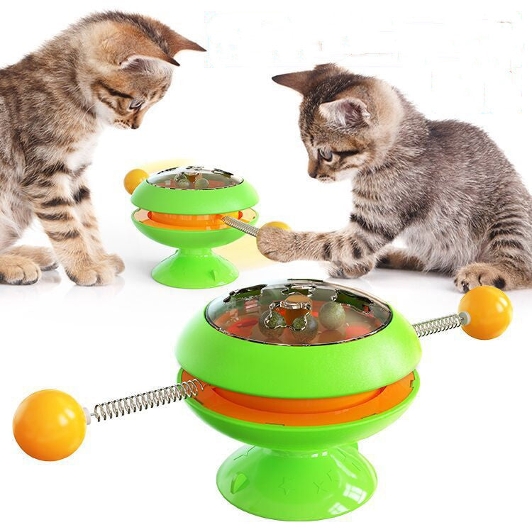 Rotatable Cat Toys Supplies With Catnip Interactive Training Toys For Cats Kitten Cat Accessories Pet Products Pets Fashion