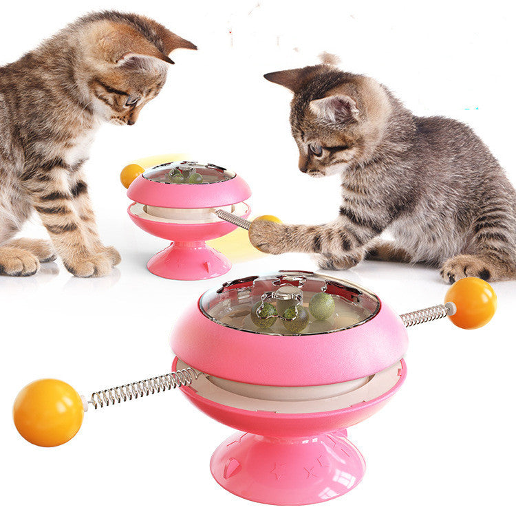 Rotatable Cat Toys Supplies With Catnip Interactive Training Toys For Cats Kitten Cat Accessories Pet Products Pets Fashion