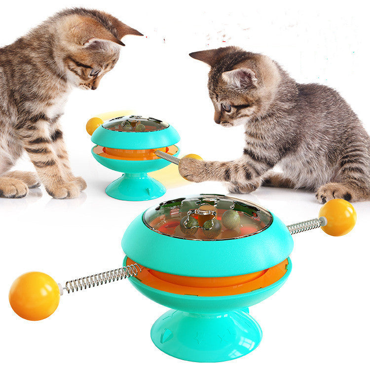 Rotatable Cat Toys Supplies With Catnip Interactive Training Toys For Cats Kitten Cat Accessories Pet Products Pets Fashion