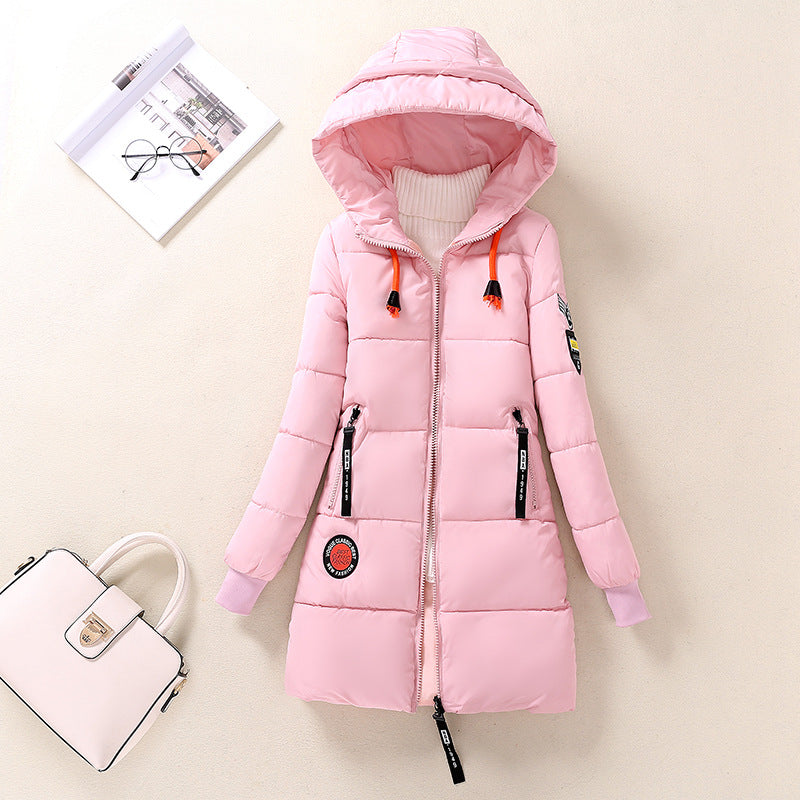 Slim Thick Warmth Middle And High School Students Middle And Long Padded Jacket Female Down Padded Jacket