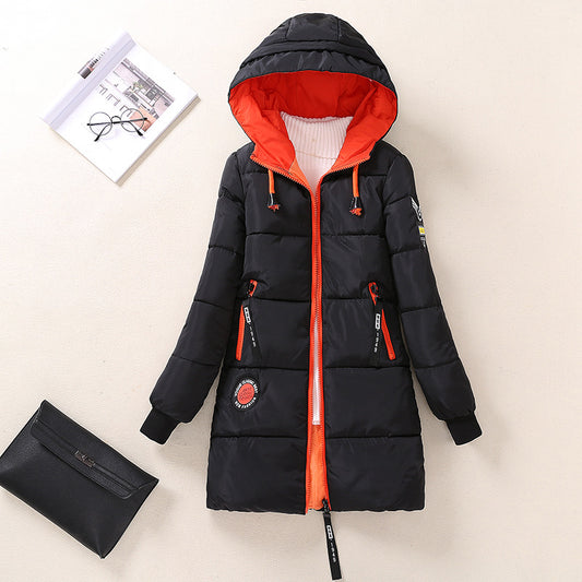 Slim Thick Warmth Middle And High School Students Middle And Long Padded Jacket Female Down Padded Jacket CJD