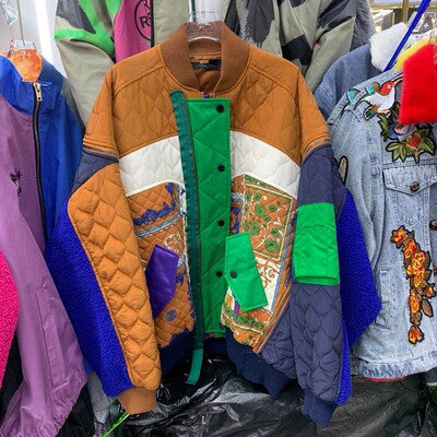 Stitching Color Matching Thickening Plus Cotton Stand Collar Zipper Loose Best YouTube Store