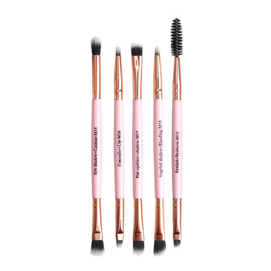 Factory Wholesale Maange 5 Double-Head Eye Brushes, Eyelash Brush, Makeup Brush Set CJD2
