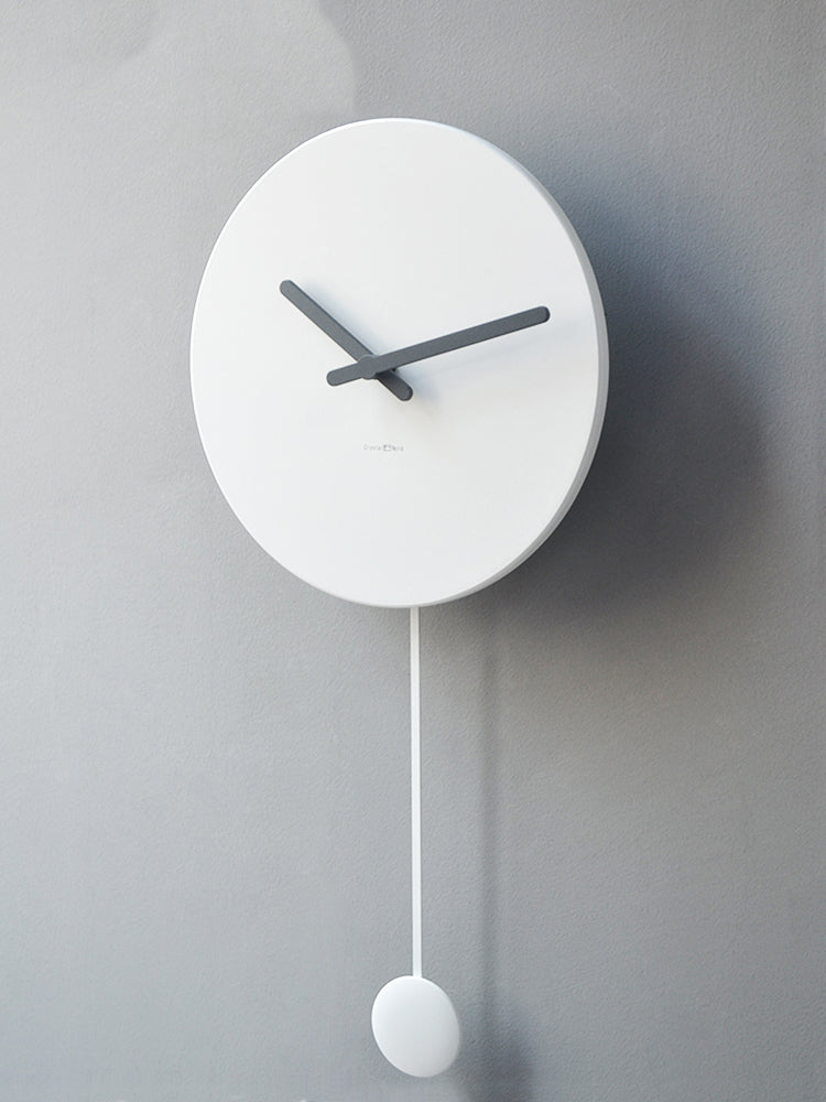 Nordic White Minimalist Clock Wall Clock Living Room Minimalist Creative Net Red Trend Wall Clock PearlNestDecor.com