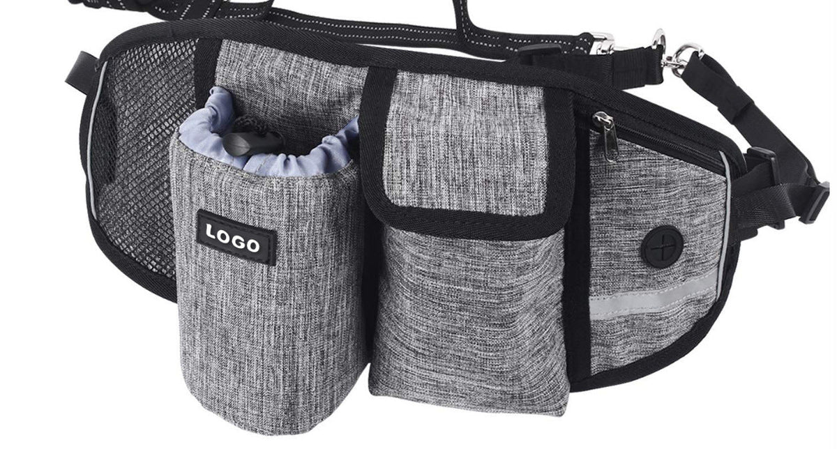 Dog Training Leash Waist Bag Hands-Free Outdoor Pet Running Walking Leash Portable Dog Food Water Cup Storage Bags Pets Fashion