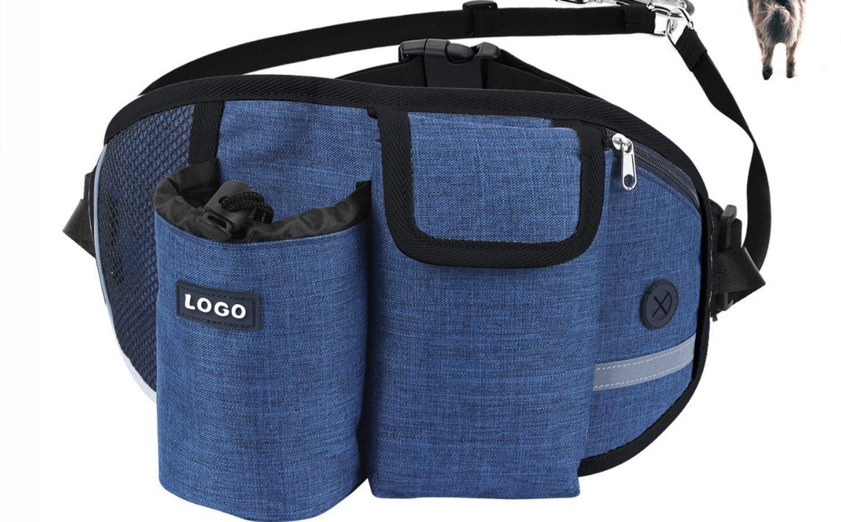 Dog Training Leash Waist Bag Hands-Free Outdoor Pet Running Walking Leash Portable Dog Food Water Cup Storage Bags Pets Fashion