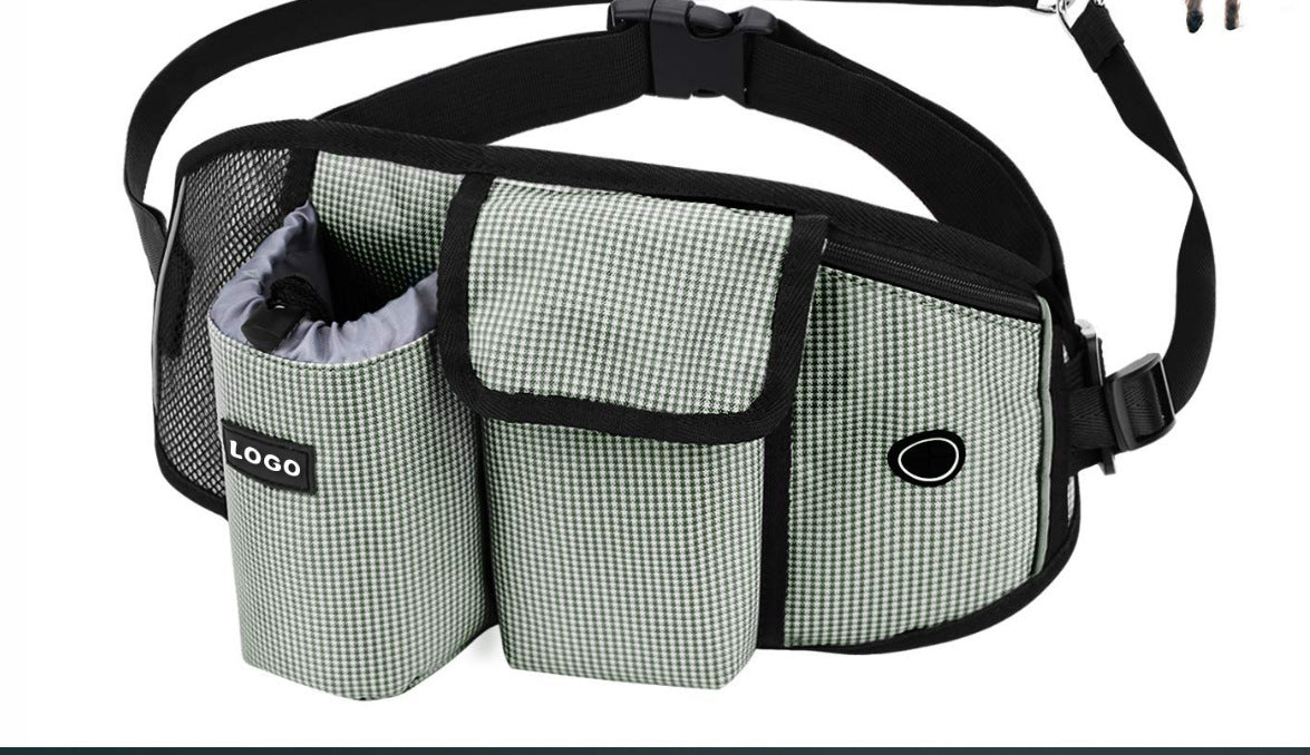 Dog Training Leash Waist Bag Hands-Free Outdoor Pet Running Walking Leash Portable Dog Food Water Cup Storage Bags Pets Fashion