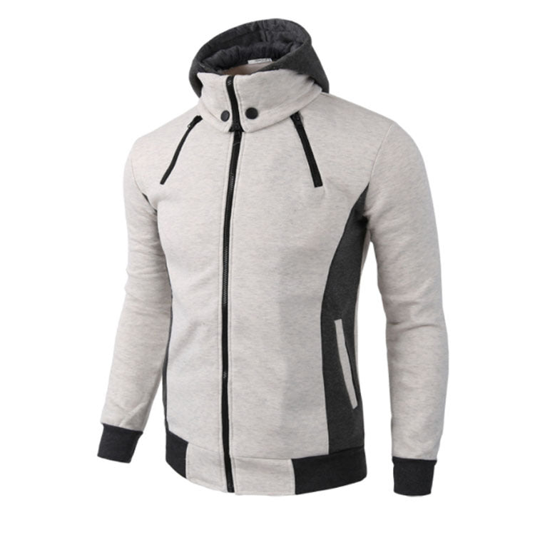 Hoodie Double Zipper Jacket Cardigan Casual Sports Men's Clothing