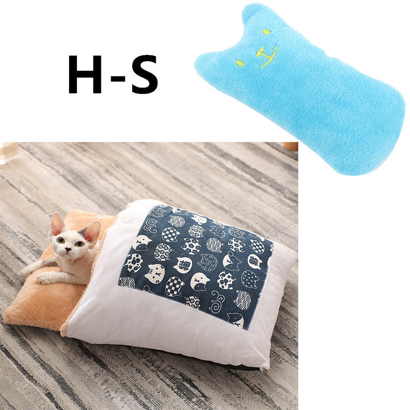 Winter Warm Cat Closed Removable And Washable Quilt Pets Fashion