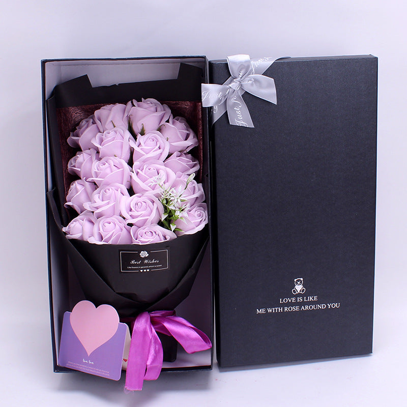 Birthday Gift Bundle Gift Box Creative Mother's Day Cross-border Gift Soap 18 Bouquet Soap Rose Flower Valentine's Day LuxuryLifeWay Online Store