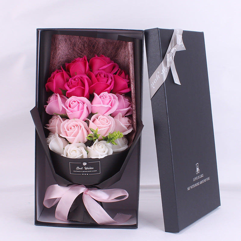 Birthday Gift Bundle Gift Box Creative Mother's Day Cross-border Gift Soap 18 Bouquet Soap Rose Flower Valentine's Day LuxuryLifeWay Online Store