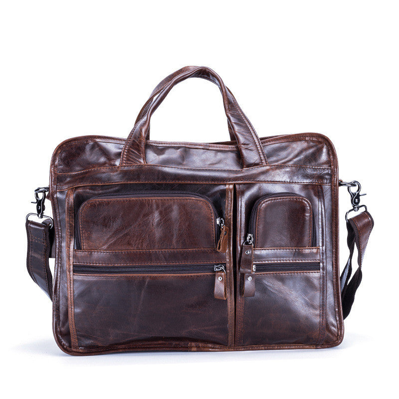 Casual Retro Leather Men's Briefcase Handbag CJD