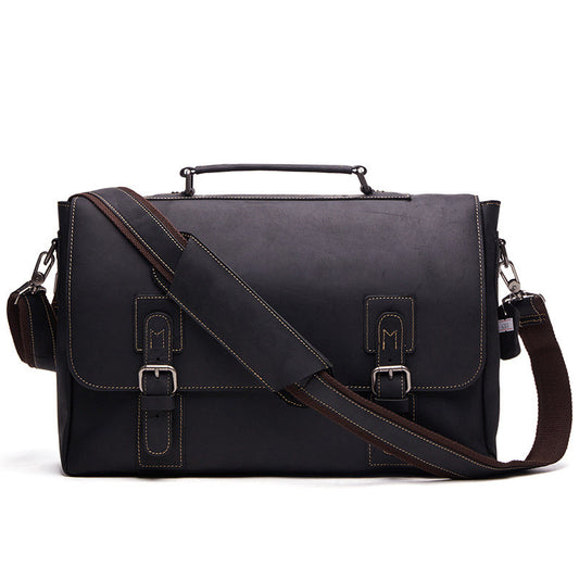 Business Men's Briefcase Leather Men's Bag CJD