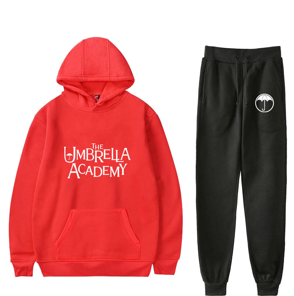 Hooded Sweatshirt And Leggings Sports Suit