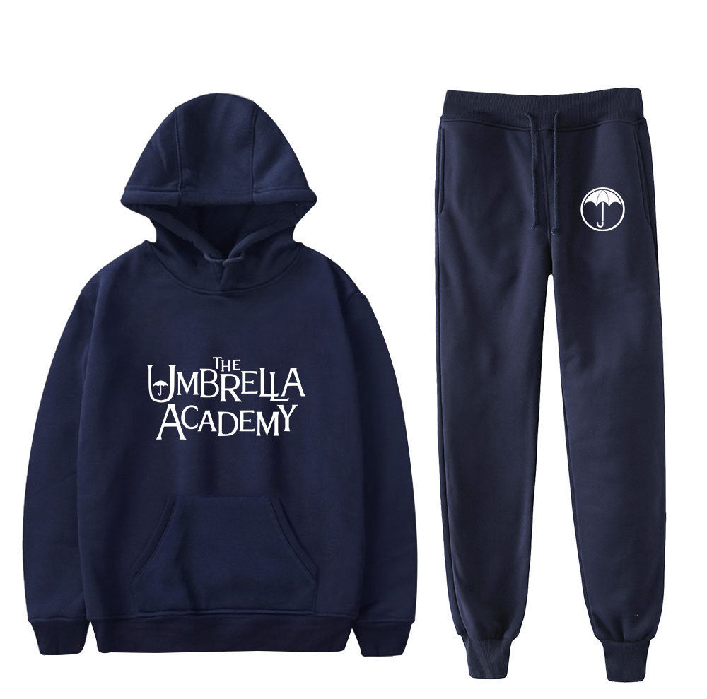 Hooded Sweatshirt And Leggings Sports Suit