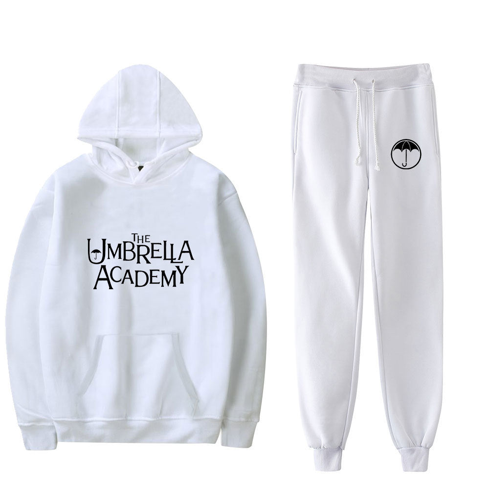 Hooded Sweatshirt And Leggings Sports Suit