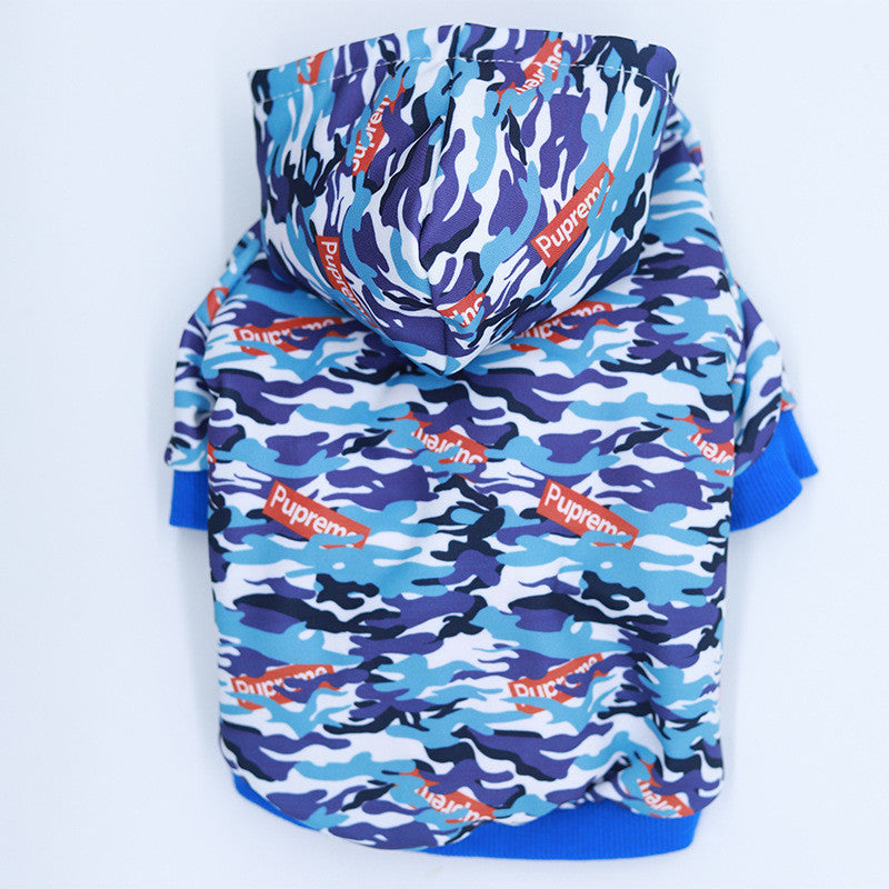Camouflage Pet Hoodie With Print Pet Outfit Pets Fashion