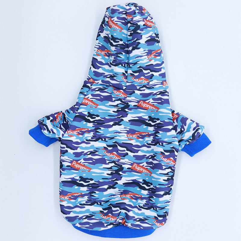 Camouflage Pet Hoodie With Print Pet Outfit Pets Fashion