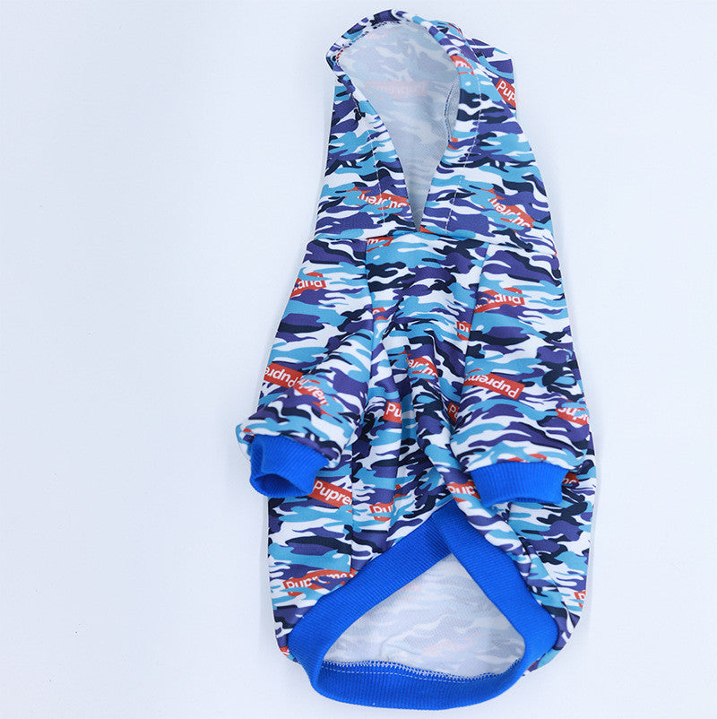 Camouflage Pet Hoodie With Print Pet Outfit Pets Fashion