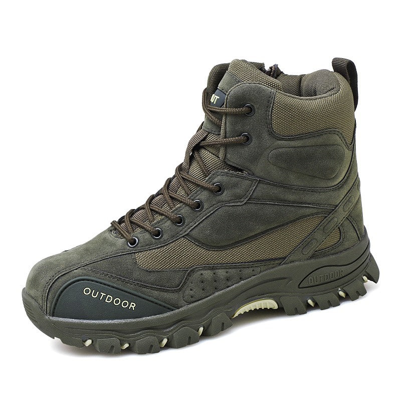 Mountaineering Work Shoes High-Top Lace-Up Mid-Tube Martin Boots LadyShow.Store