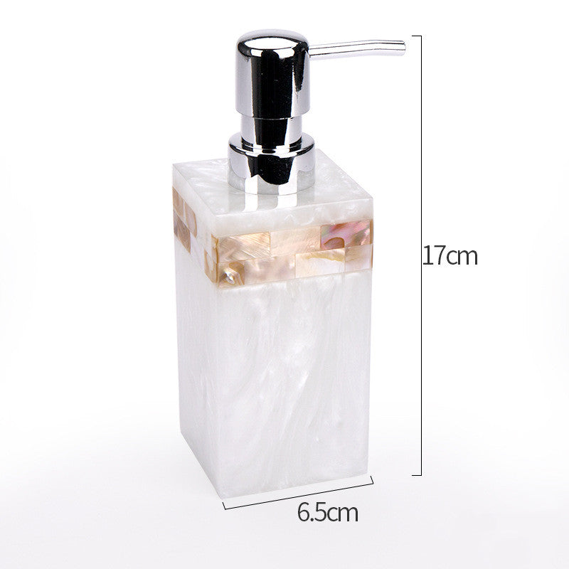 Light Luxury Shell Bathroom Decoration Accessories Toothbrush Holder Soap Dispenser Lotion Bottle Bathroom Supplies Wash Set 5.0 CJD