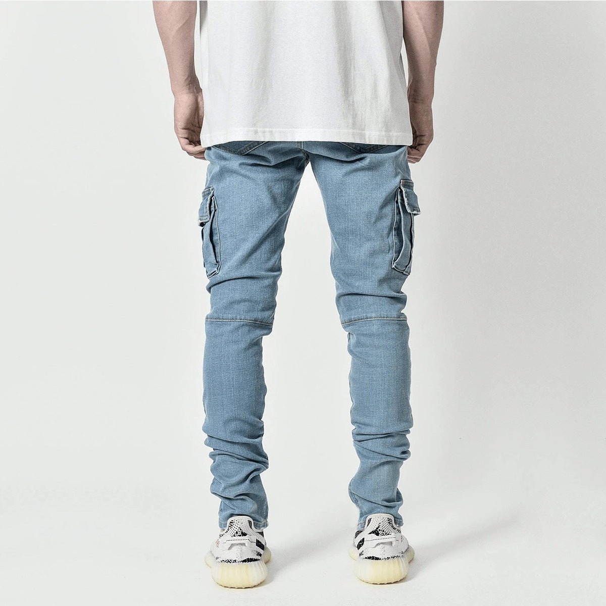 Fashionable And Simple Men's Multi-Pocket Tooling Jeans NorixaFashion.com