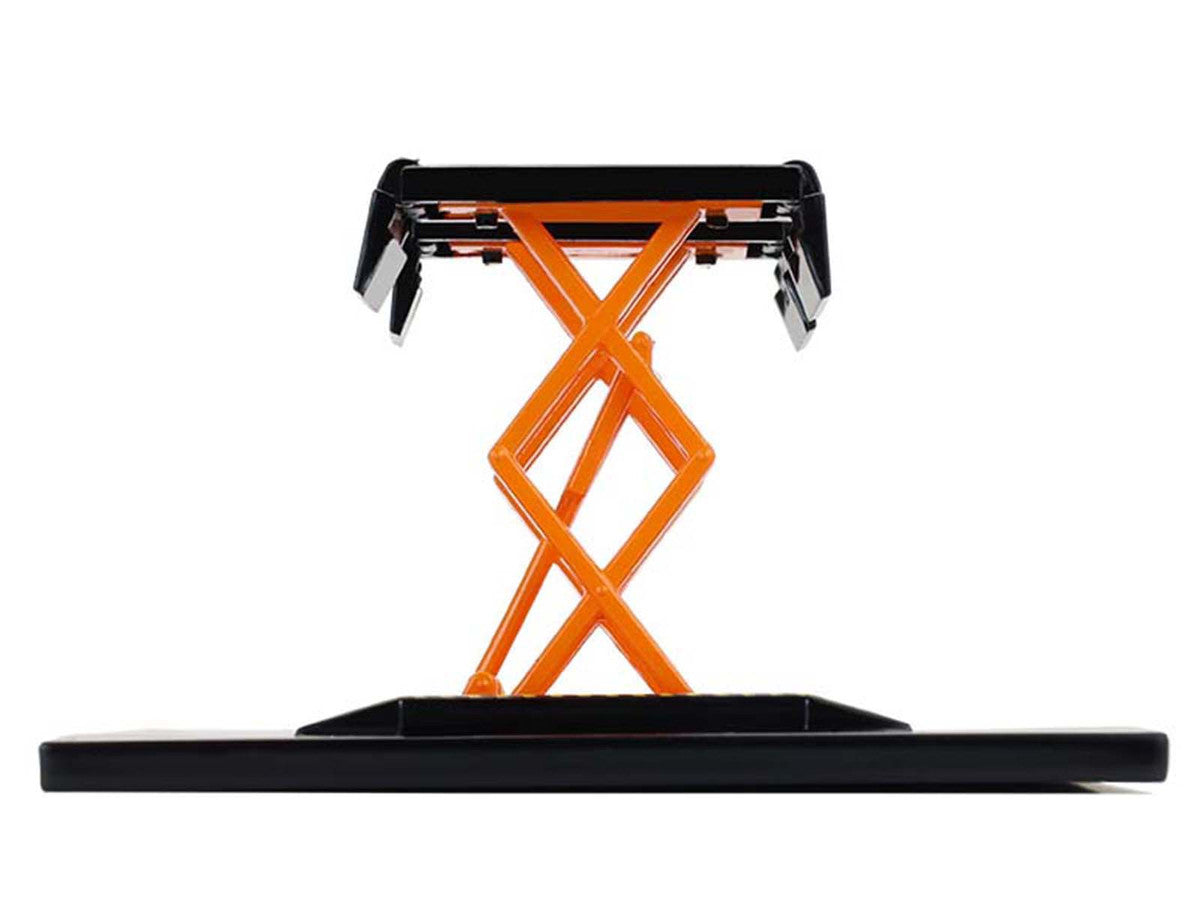 Automotive Double Scissor Lift Black and Orange "Double Scissor Lifts" Series 2 1/64 Diecast Model by Greenlight LuxuryLifeWay Online Store