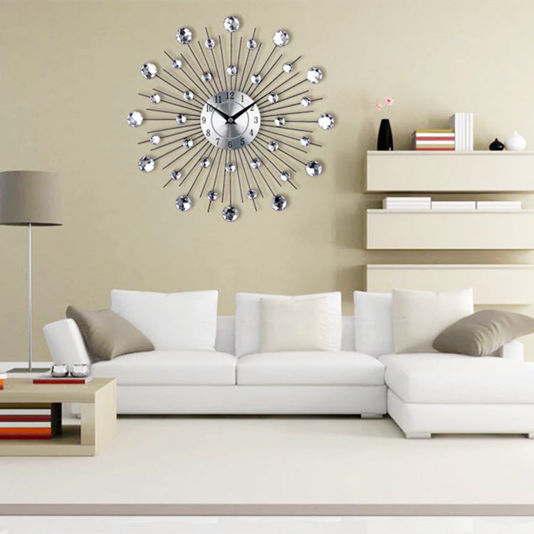 Mute Wall Clock Creative Living Room Decoration Big Clock Simple Round Wall Clock Art Electronic Clock Wall Watch PearlNestDecor.com