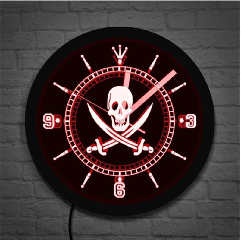 LED Luminous Wall Clock Black Wall Clock PearlNestDecor.com