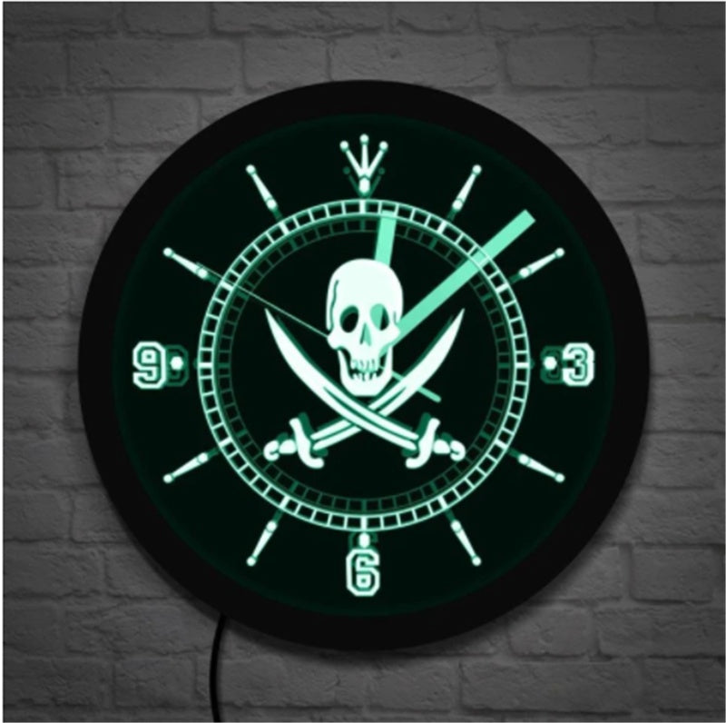 LED Luminous Wall Clock Black Wall Clock PearlNestDecor.com