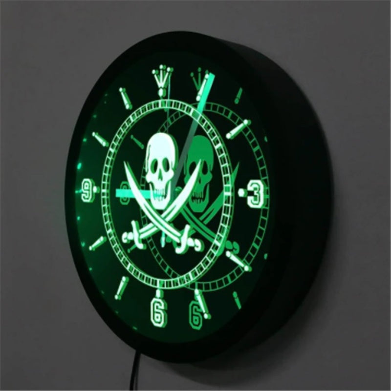 LED Luminous Wall Clock Black Wall Clock PearlNestDecor.com