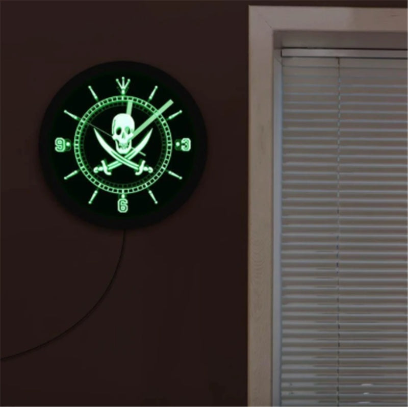LED Luminous Wall Clock Black Wall Clock PearlNestDecor.com