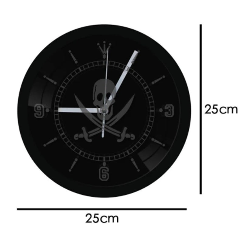 LED Luminous Wall Clock Black Wall Clock PearlNestDecor.com