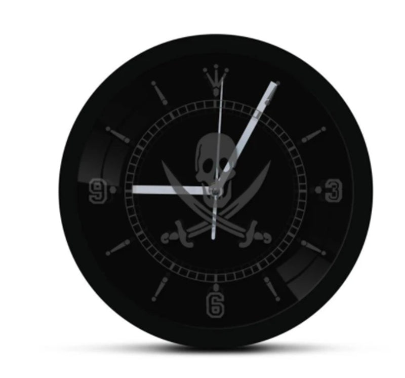 LED Luminous Wall Clock Black Wall Clock PearlNestDecor.com