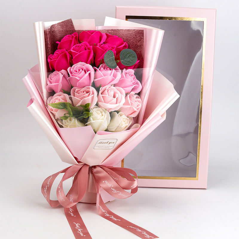 Mother's Day Gift 18 Rose Soap Bouquet Gift Box LuxuryLifeWay Online Store