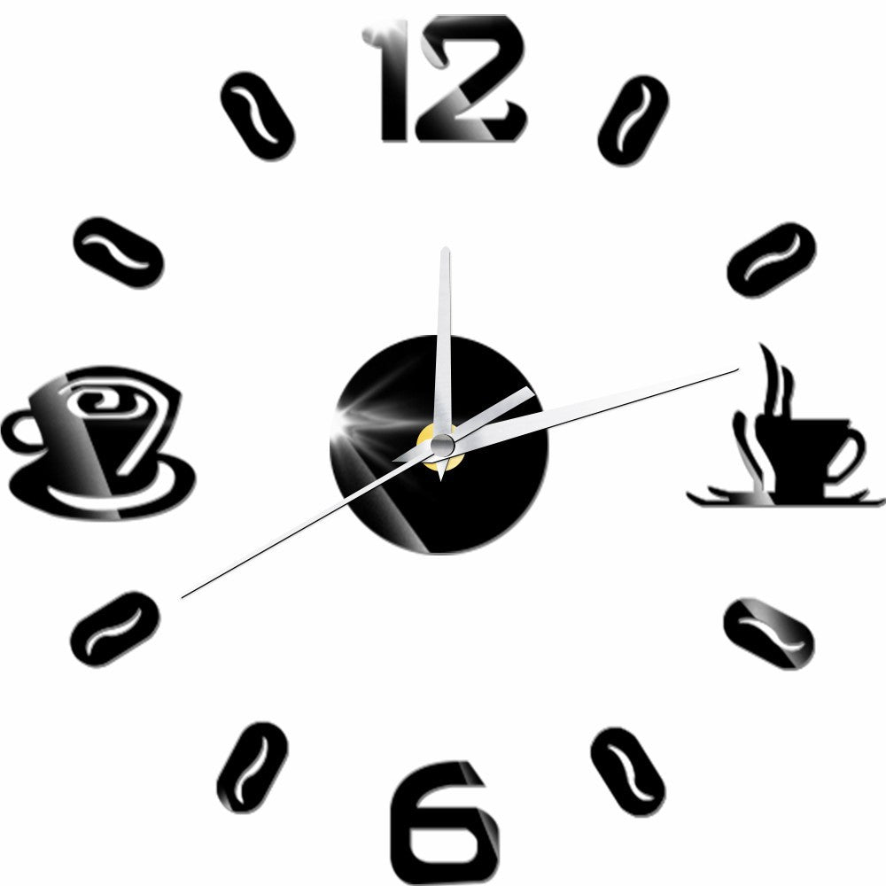 Creative Wall Sticker Clock Mute Living Room Decoration Clock Clock PearlNestDecor.com
