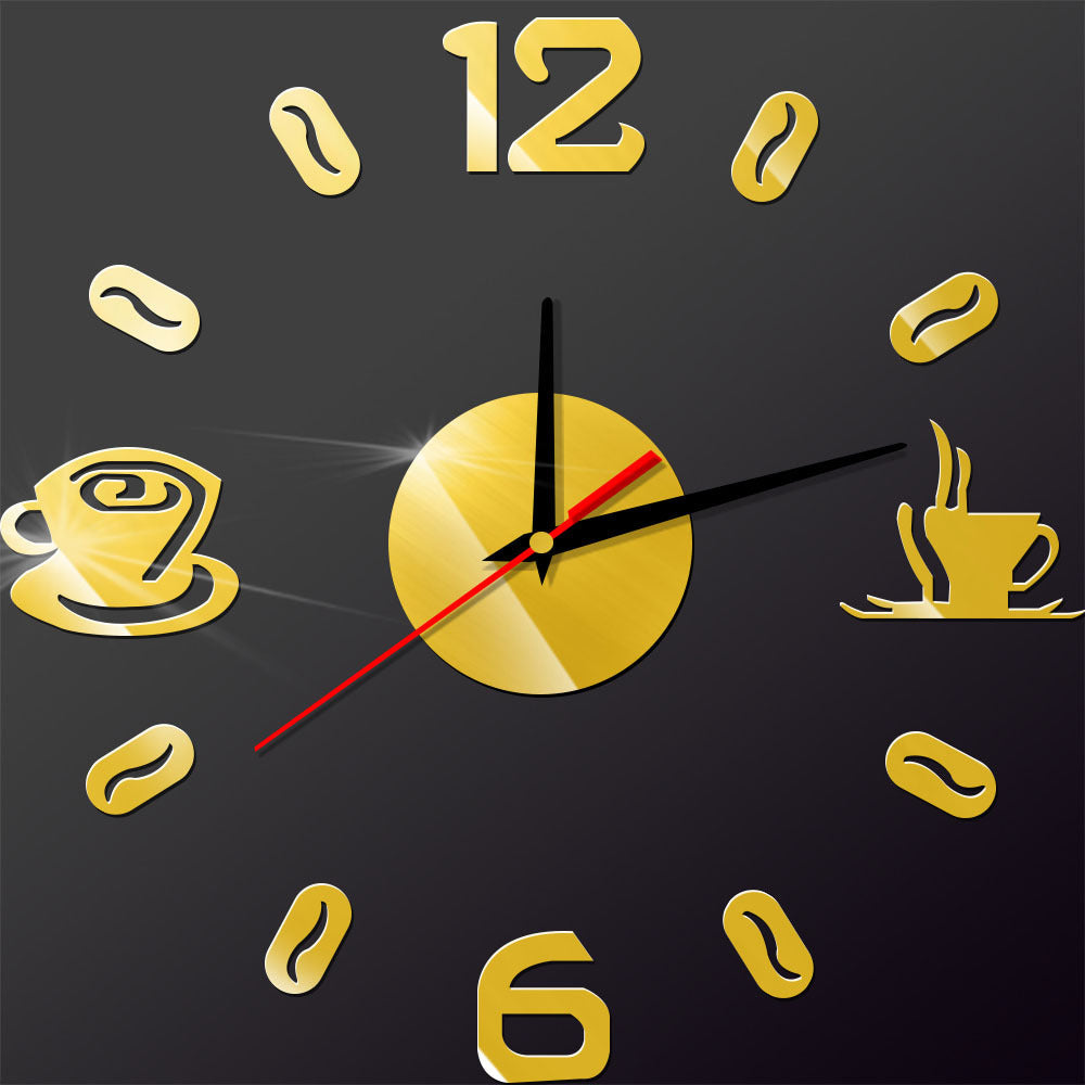 Creative Wall Sticker Clock Mute Living Room Decoration Clock Clock PearlNestDecor.com
