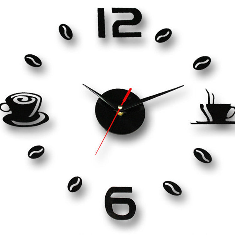 Creative Wall Sticker Clock Mute Living Room Decoration Clock Clock PearlNestDecor.com