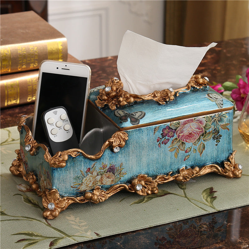 European-style Fruit Plate Three-piece Coffee Table Decoration Ashtray Tissue Box Set Best YouTube Store