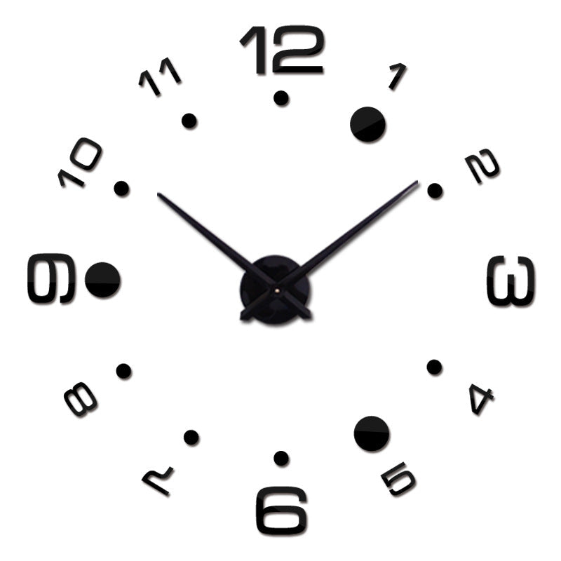 Creative Diy Wall Clock Personality Art 3D Mirror European Style Wall Clock Silent Clock PearlNestDecor.com