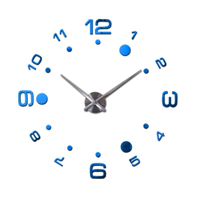 Creative Diy Wall Clock Personality Art 3D Mirror European Style Wall Clock Silent Clock PearlNestDecor.com