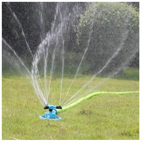 Garden Small Triple Rotary Lawn Sprinkler Automatic Garden