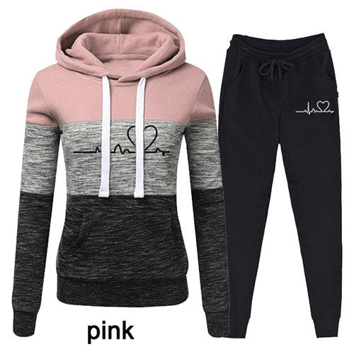 Casual Tracksuit Women Two Piece Set Suit Female Hoodies LadyShow.Store