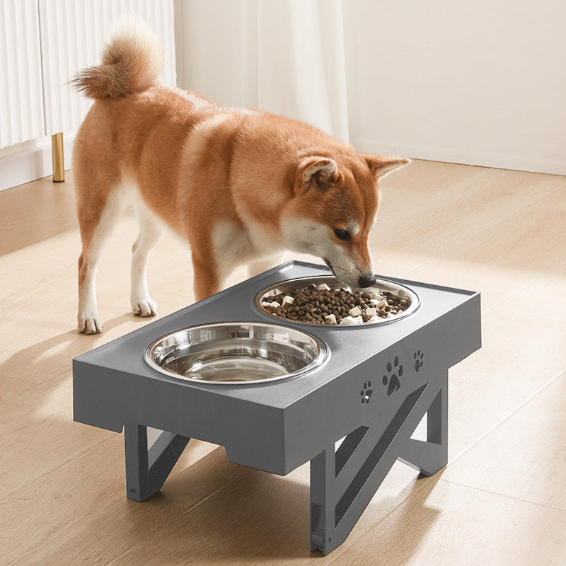 Adjustable Dog Food Bowl Pets Fashion