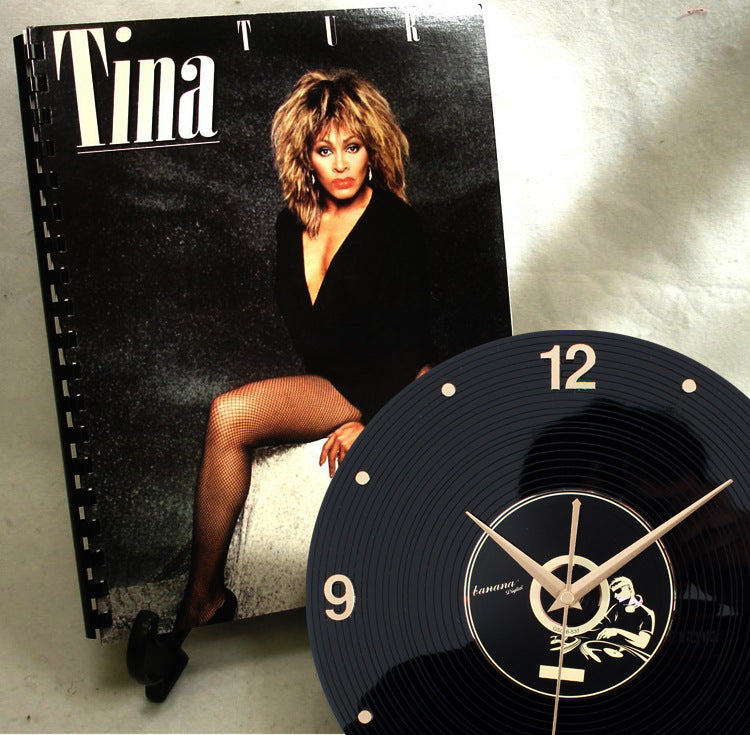 Golden Years Music Notes Retro Nostalgic 3D Stereo Vinyl CD Record Wall Clock PearlNestDecor.com