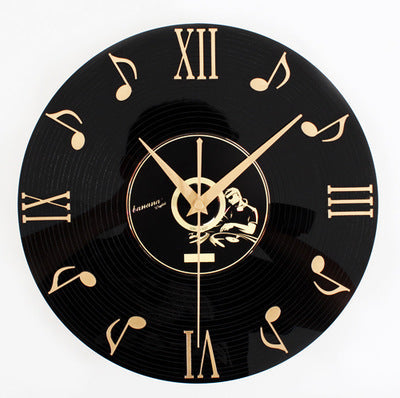 Golden Years Music Notes Retro Nostalgic 3D Stereo Vinyl CD Record Wall Clock PearlNestDecor.com