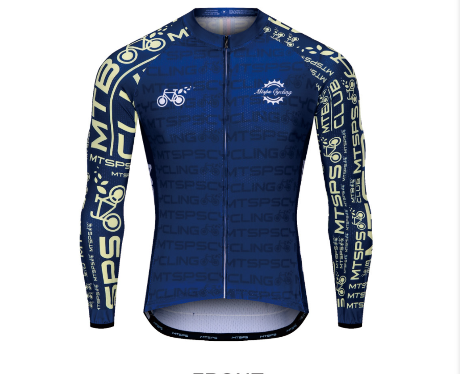 Men's Long Sleeve Cycling Jackets Fashion Printed Cycling Jersey Breathable Quick Dry Zipper Cycling Clothing