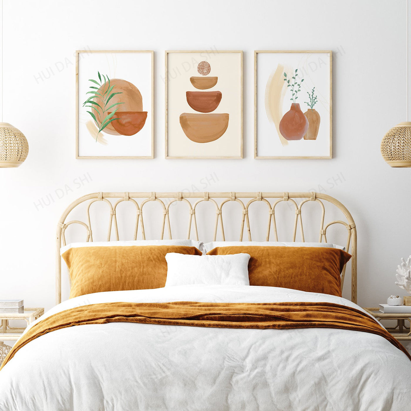 Bohemian Canvas Wall Art PearlNestDecor.com