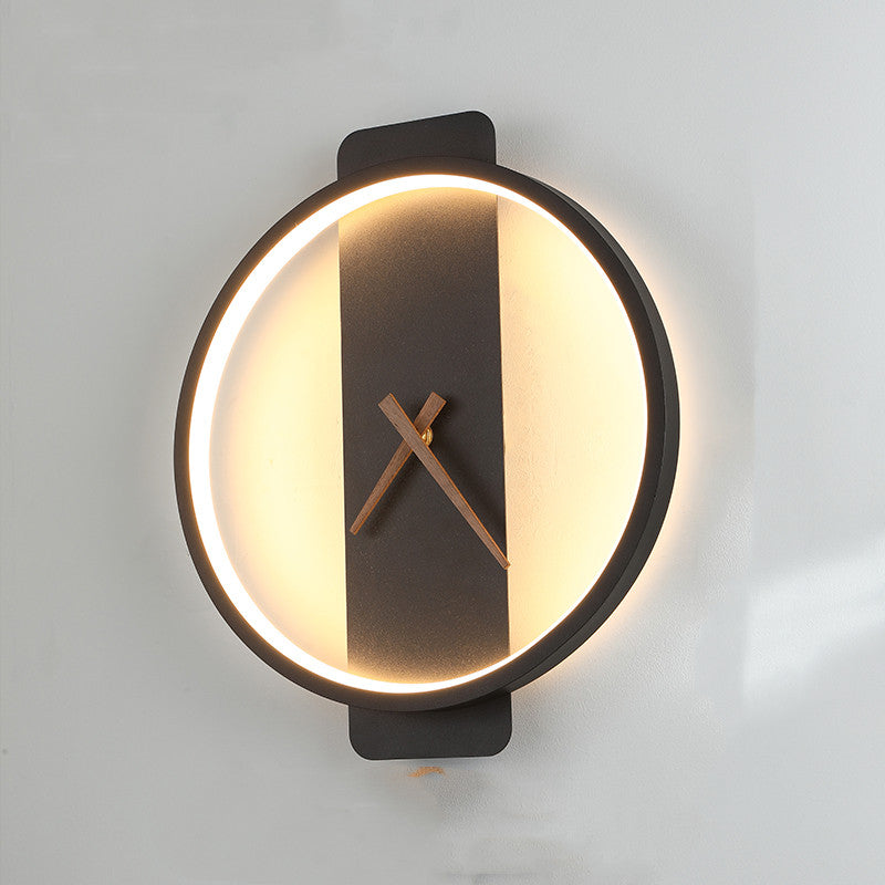 Nordic Wall Lamp Bedroom Bedside Lamp Clock Modeling Lamp PearlNestDecor.com